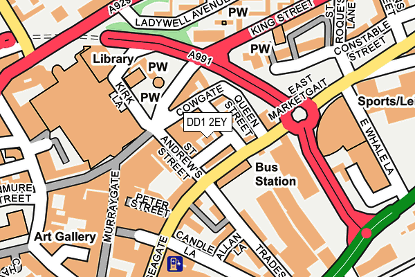 DD1 2EY map - OS OpenMap – Local (Ordnance Survey)