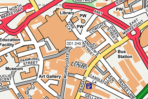 DD1 2HS map - OS OpenMap – Local (Ordnance Survey) DD1 2HS map - OS OpenMap – Local (Ordnance Survey)