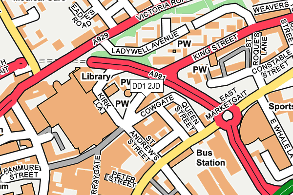 DD1 2JD map - OS OpenMap – Local (Ordnance Survey) DD1 2JD map - OS OpenMap – Local (Ordnance Survey)