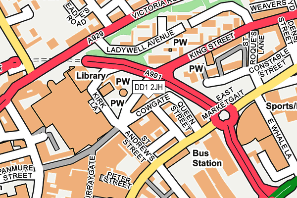 DD1 2JH map - OS OpenMap – Local (Ordnance Survey) DD1 2JH map - OS OpenMap – Local (Ordnance Survey)