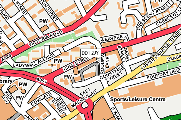 DD1 2JY map - OS OpenMap – Local (Ordnance Survey) DD1 2JY map - OS OpenMap – Local (Ordnance Survey)