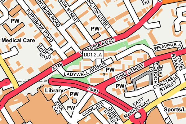 DD1 2LA map - OS OpenMap – Local (Ordnance Survey) DD1 2LA map - OS OpenMap – Local (Ordnance Survey)