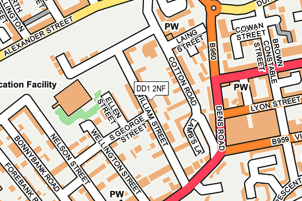 DD1 2NF map - OS OpenMap – Local (Ordnance Survey) DD1 2NF map - OS OpenMap – Local (Ordnance Survey)