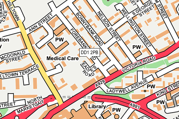 DD1 2PB map - OS OpenMap – Local (Ordnance Survey) DD1 2PB map - OS OpenMap – Local (Ordnance Survey)