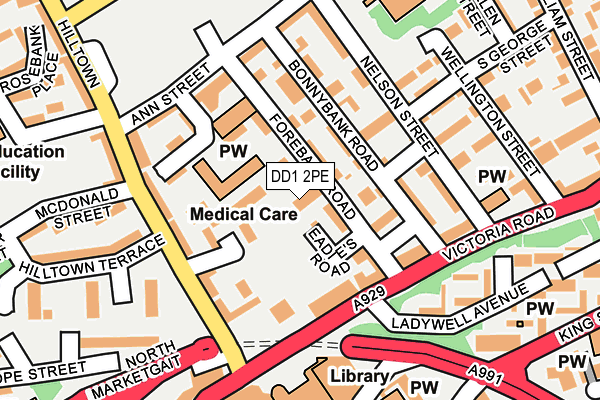 DD1 2PE map - OS OpenMap – Local (Ordnance Survey) DD1 2PE map - OS OpenMap – Local (Ordnance Survey)