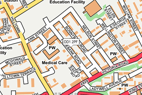 DD1 2PF map - OS OpenMap – Local (Ordnance Survey) DD1 2PF map - OS OpenMap – Local (Ordnance Survey)