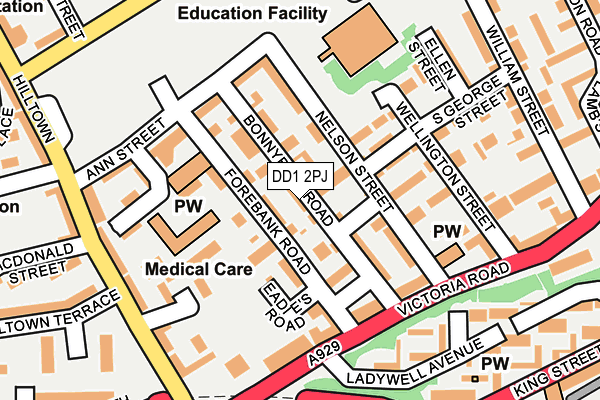 DD1 2PJ map - OS OpenMap – Local (Ordnance Survey) DD1 2PJ map - OS OpenMap – Local (Ordnance Survey)