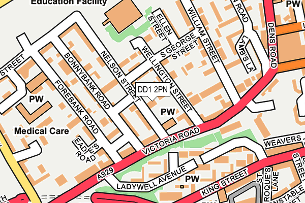 DD1 2PN map - OS OpenMap – Local (Ordnance Survey)