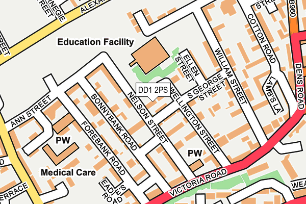DD1 2PS map - OS OpenMap – Local (Ordnance Survey) DD1 2PS map - OS OpenMap – Local (Ordnance Survey)