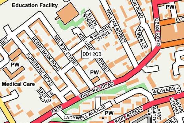 DD1 2QB map - OS OpenMap – Local (Ordnance Survey) DD1 2QB map - OS OpenMap – Local (Ordnance Survey)