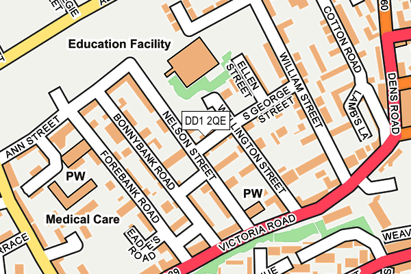 DD1 2QE map - OS OpenMap – Local (Ordnance Survey) DD1 2QE map - OS OpenMap – Local (Ordnance Survey)