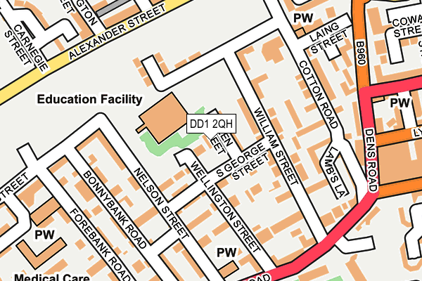 DD1 2QH map - OS OpenMap – Local (Ordnance Survey) DD1 2QH map - OS OpenMap – Local (Ordnance Survey)