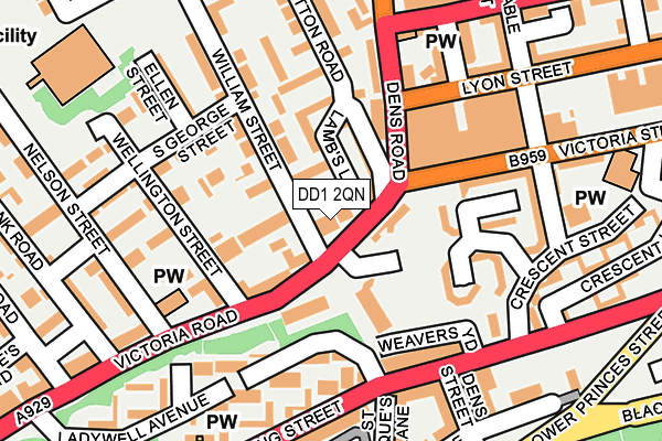 DD1 2QN map - OS OpenMap – Local (Ordnance Survey) DD1 2QN map - OS OpenMap – Local (Ordnance Survey)