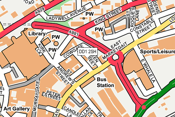 DD1 2SH map - OS OpenMap – Local (Ordnance Survey) DD1 2SH map - OS OpenMap – Local (Ordnance Survey)
