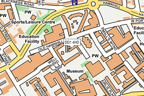 DD1 4HD map - OS OpenMap – Local (Ordnance Survey)