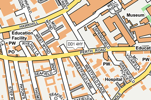 DD1 4HY map - OS OpenMap – Local (Ordnance Survey)