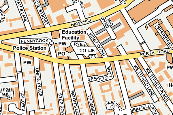 DD1 4JB map - OS OpenMap – Local (Ordnance Survey) DD1 4JB map - OS OpenMap – Local (Ordnance Survey)