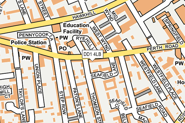 DD1 4LB map - OS OpenMap – Local (Ordnance Survey)