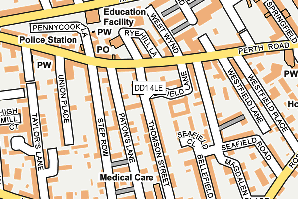 DD1 4LE map - OS OpenMap – Local (Ordnance Survey) DD1 4LE map - OS OpenMap – Local (Ordnance Survey)