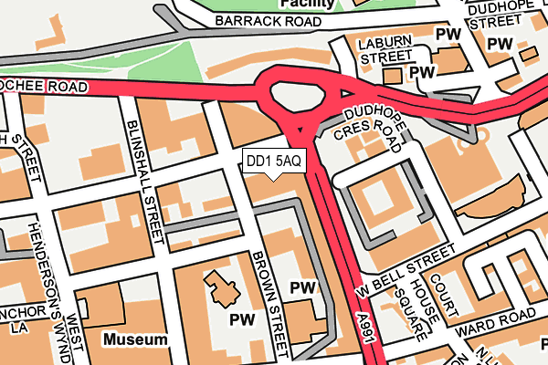 DD1 5AQ map - OS OpenMap – Local (Ordnance Survey) DD1 5AQ map - OS OpenMap – Local (Ordnance Survey)