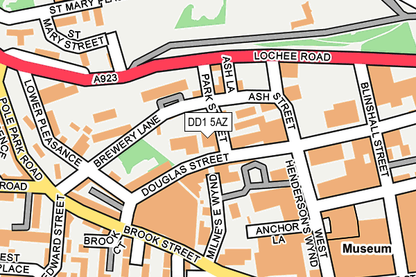 DD1 5AZ map - OS OpenMap – Local (Ordnance Survey)