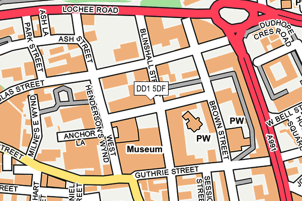 DD1 5DF map - OS OpenMap – Local (Ordnance Survey) DD1 5DF map - OS OpenMap – Local (Ordnance Survey)