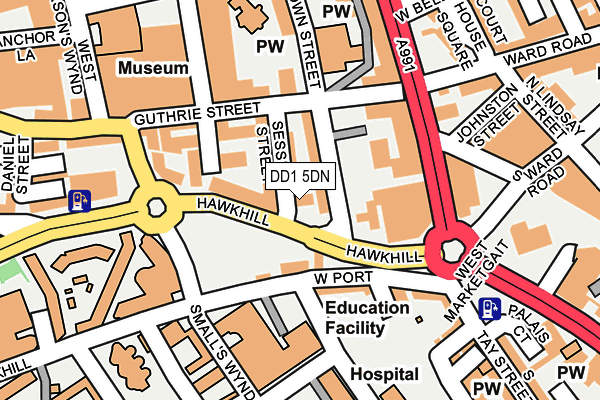 DD1 5DN map - OS OpenMap – Local (Ordnance Survey) DD1 5DN map - OS OpenMap – Local (Ordnance Survey)