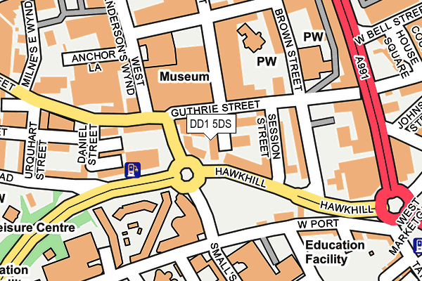DD1 5DS map - OS OpenMap – Local (Ordnance Survey) DD1 5DS map - OS OpenMap – Local (Ordnance Survey)