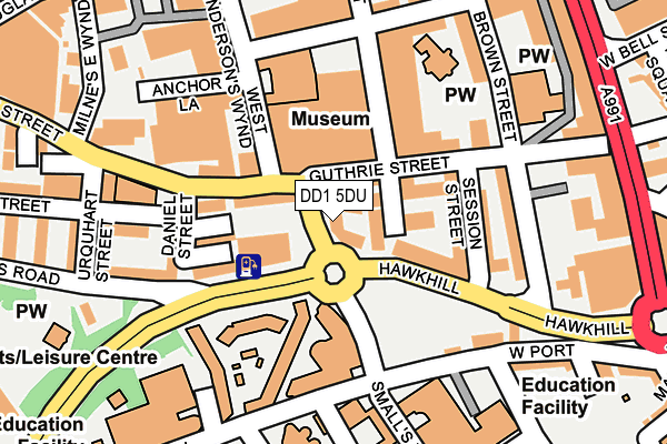 DD1 5DU map - OS OpenMap – Local (Ordnance Survey) DD1 5DU map - OS OpenMap – Local (Ordnance Survey)