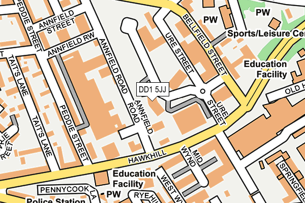 DD1 5JJ map - OS OpenMap – Local (Ordnance Survey) DD1 5JJ map - OS OpenMap – Local (Ordnance Survey)