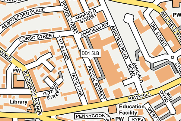 DD1 5LB map - OS OpenMap – Local (Ordnance Survey) DD1 5LB map - OS OpenMap – Local (Ordnance Survey)