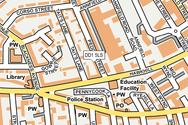 DD1 5LS map - OS OpenMap – Local (Ordnance Survey) DD1 5LS map - OS OpenMap – Local (Ordnance Survey)