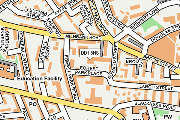 DD1 5NS map - OS OpenMap – Local (Ordnance Survey) DD1 5NS map - OS OpenMap – Local (Ordnance Survey)