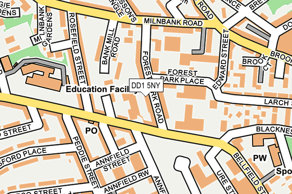 DD1 5NY map - OS OpenMap – Local (Ordnance Survey) DD1 5NY map - OS OpenMap – Local (Ordnance Survey)