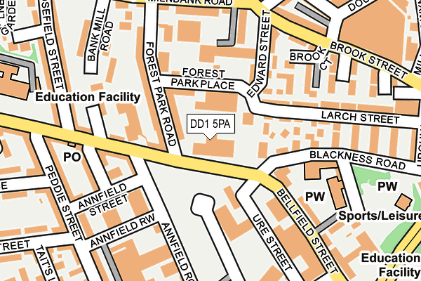 DD1 5PA map - OS OpenMap – Local (Ordnance Survey) DD1 5PA map - OS OpenMap – Local (Ordnance Survey)