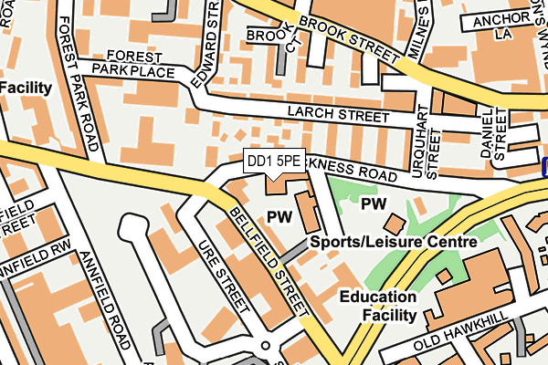 DD1 5PE map - OS OpenMap – Local (Ordnance Survey) DD1 5PE map - OS OpenMap – Local (Ordnance Survey)