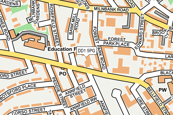 DD1 5PG map - OS OpenMap – Local (Ordnance Survey) DD1 5PG map - OS OpenMap – Local (Ordnance Survey)