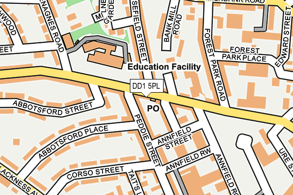 DD1 5PL map - OS OpenMap – Local (Ordnance Survey) DD1 5PL map - OS OpenMap – Local (Ordnance Survey)