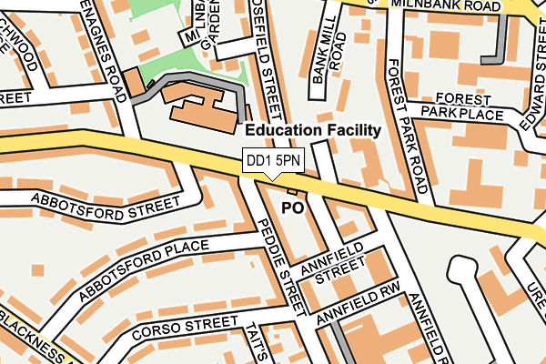 DD1 5PN map - OS OpenMap – Local (Ordnance Survey) DD1 5PN map - OS OpenMap – Local (Ordnance Survey)