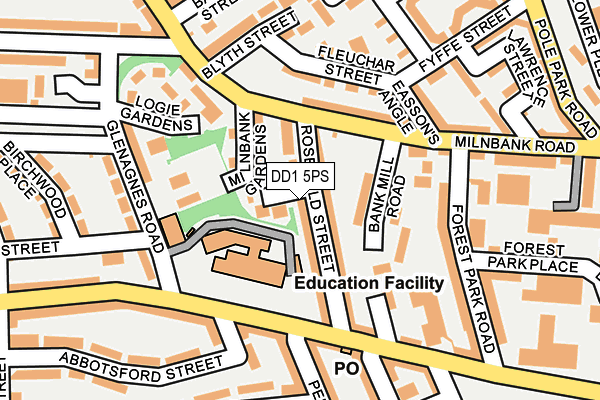 DD1 5PS map - OS OpenMap – Local (Ordnance Survey) DD1 5PS map - OS OpenMap – Local (Ordnance Survey)