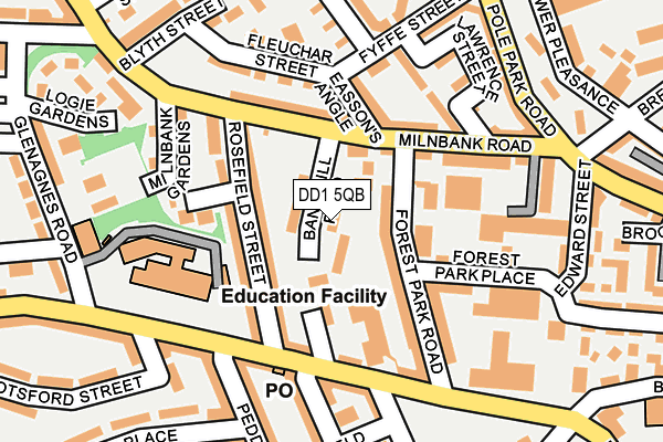 DD1 5QB map - OS OpenMap – Local (Ordnance Survey) DD1 5QB map - OS OpenMap – Local (Ordnance Survey)