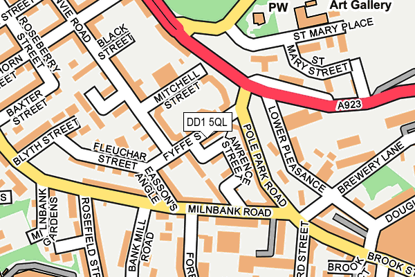 DD1 5QL map - OS OpenMap – Local (Ordnance Survey) DD1 5QL map - OS OpenMap – Local (Ordnance Survey)