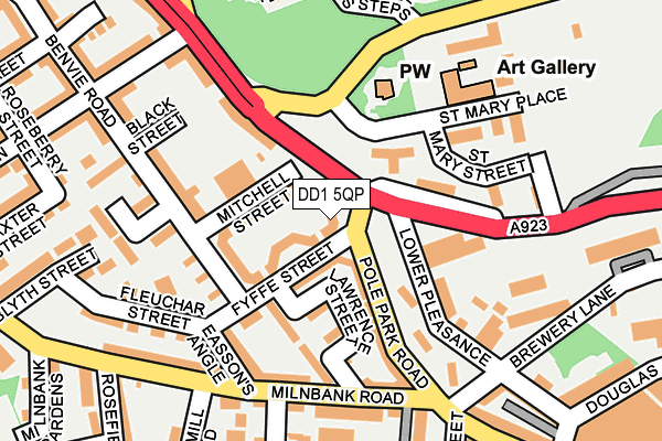 DD1 5QP map - OS OpenMap – Local (Ordnance Survey) DD1 5QP map - OS OpenMap – Local (Ordnance Survey)