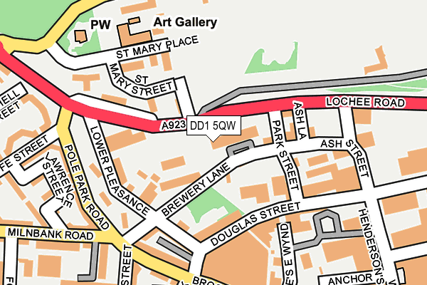 DD1 5QW map - OS OpenMap – Local (Ordnance Survey) DD1 5QW map - OS OpenMap – Local (Ordnance Survey)