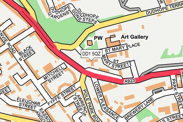 DD1 5QZ map - OS OpenMap – Local (Ordnance Survey)