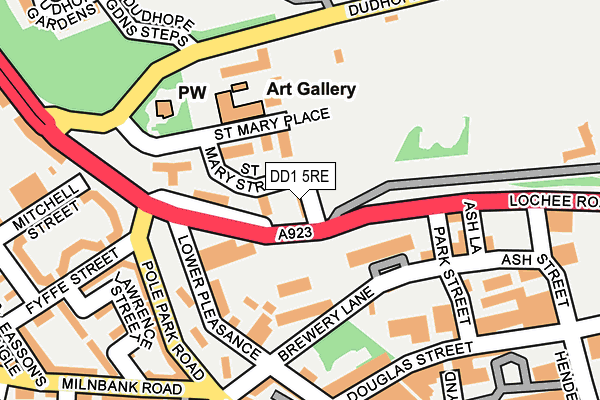 DD1 5RE map - OS OpenMap – Local (Ordnance Survey) DD1 5RE map - OS OpenMap – Local (Ordnance Survey)