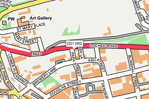 DD1 5RG map - OS OpenMap – Local (Ordnance Survey) DD1 5RG map - OS OpenMap – Local (Ordnance Survey)