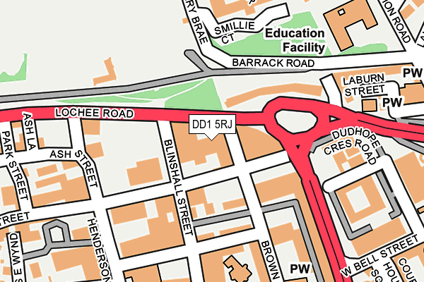 DD1 5RJ map - OS OpenMap – Local (Ordnance Survey) DD1 5RJ map - OS OpenMap – Local (Ordnance Survey)