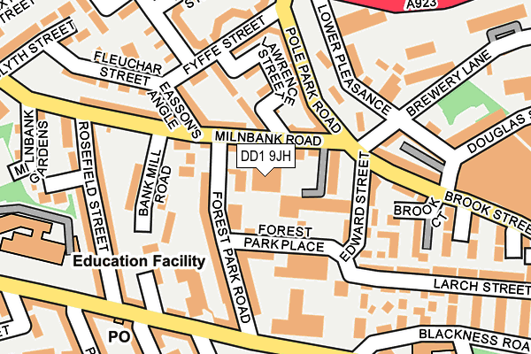 DD1 9JH map - OS OpenMap – Local (Ordnance Survey) DD1 9JH map - OS OpenMap – Local (Ordnance Survey)