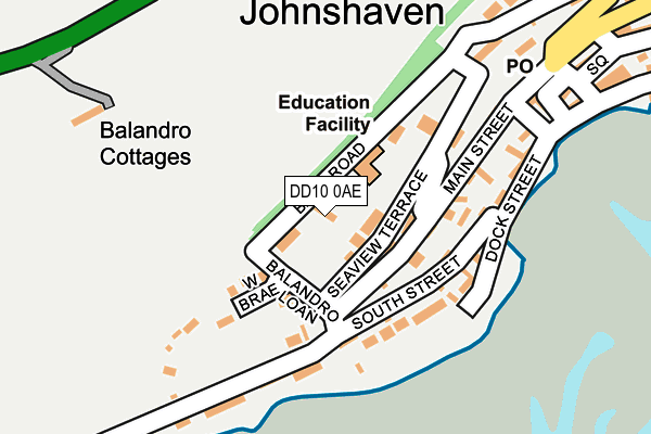 DD10 0AE map - OS OpenMap – Local (Ordnance Survey) DD10 0AE map - OS OpenMap – Local (Ordnance Survey)